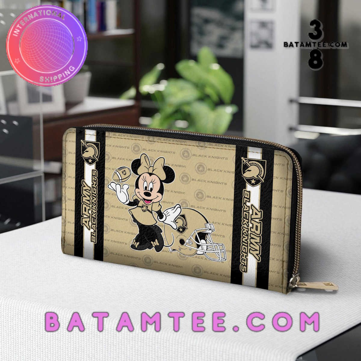 Army Black Knights Minnie Mouse Women Leather Purse Batamtee Shop