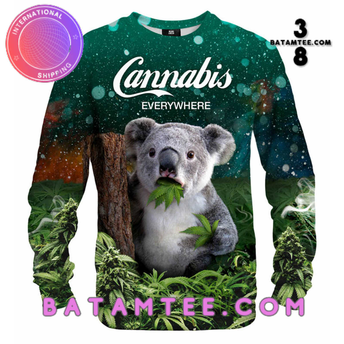 Cannabis Everywhere Koala Sweatshirt