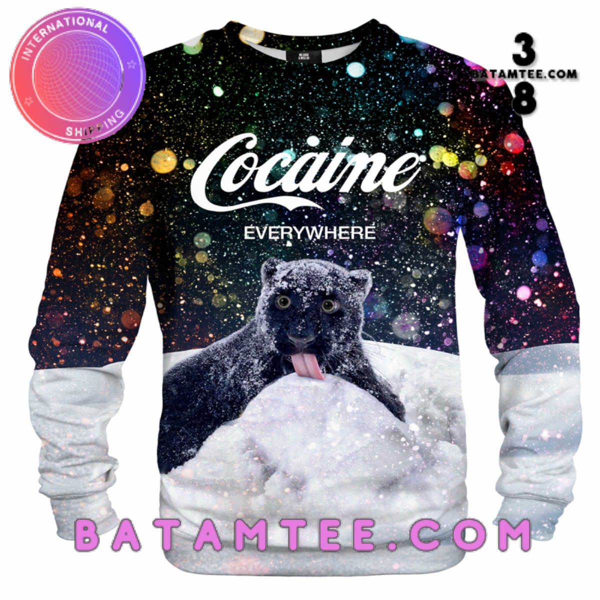 Cocain Everywhere Black Panther Let It Snow Sweatshirt