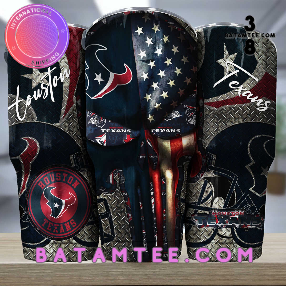 Houston Texans Skull Tumbler's Overview - Batamtee Shop - Threads & Totes: Your Style Destination