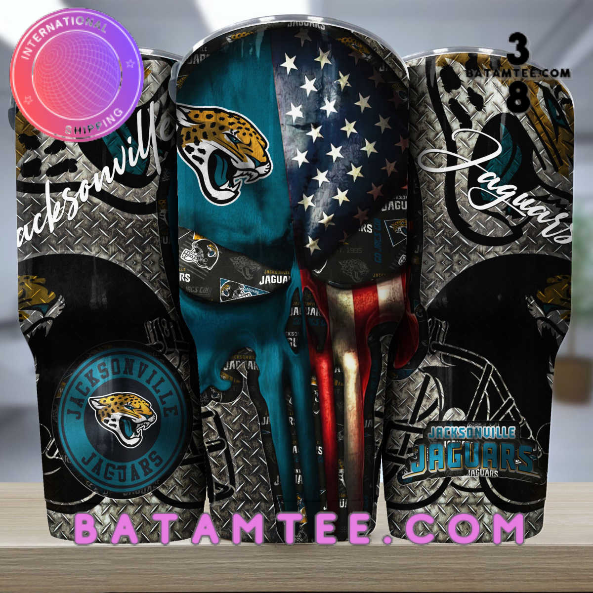 Jacksonville Jaguars Skull Tumbler's Overview - Batamtee Shop - Threads & Totes: Your Style Destination