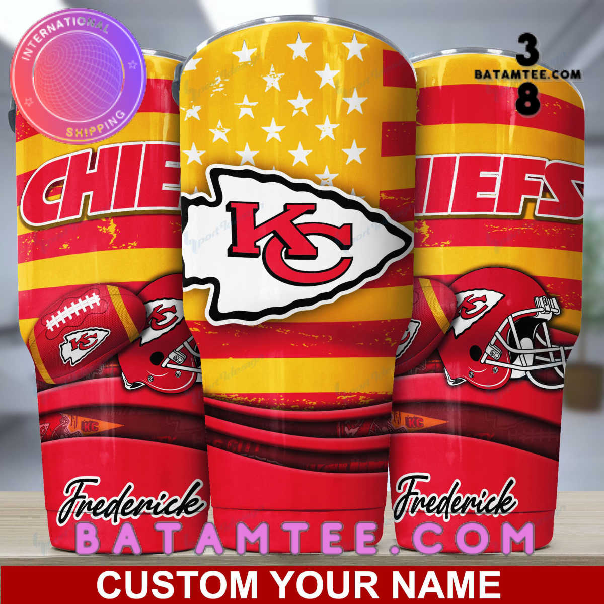 Kansas City Chiefs Minnie Mouse Custom Name Tumbler Batamtee Shop