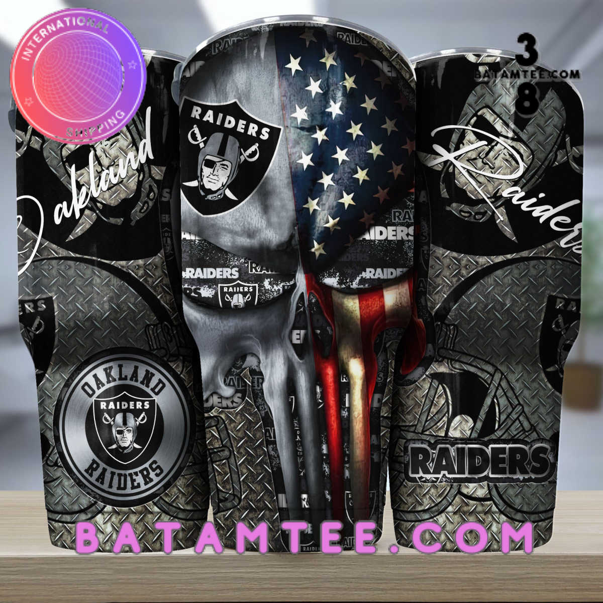 Las Vegas Raiders Skull Tumbler's Overview - Batamtee Shop - Threads & Totes: Your Style Destination