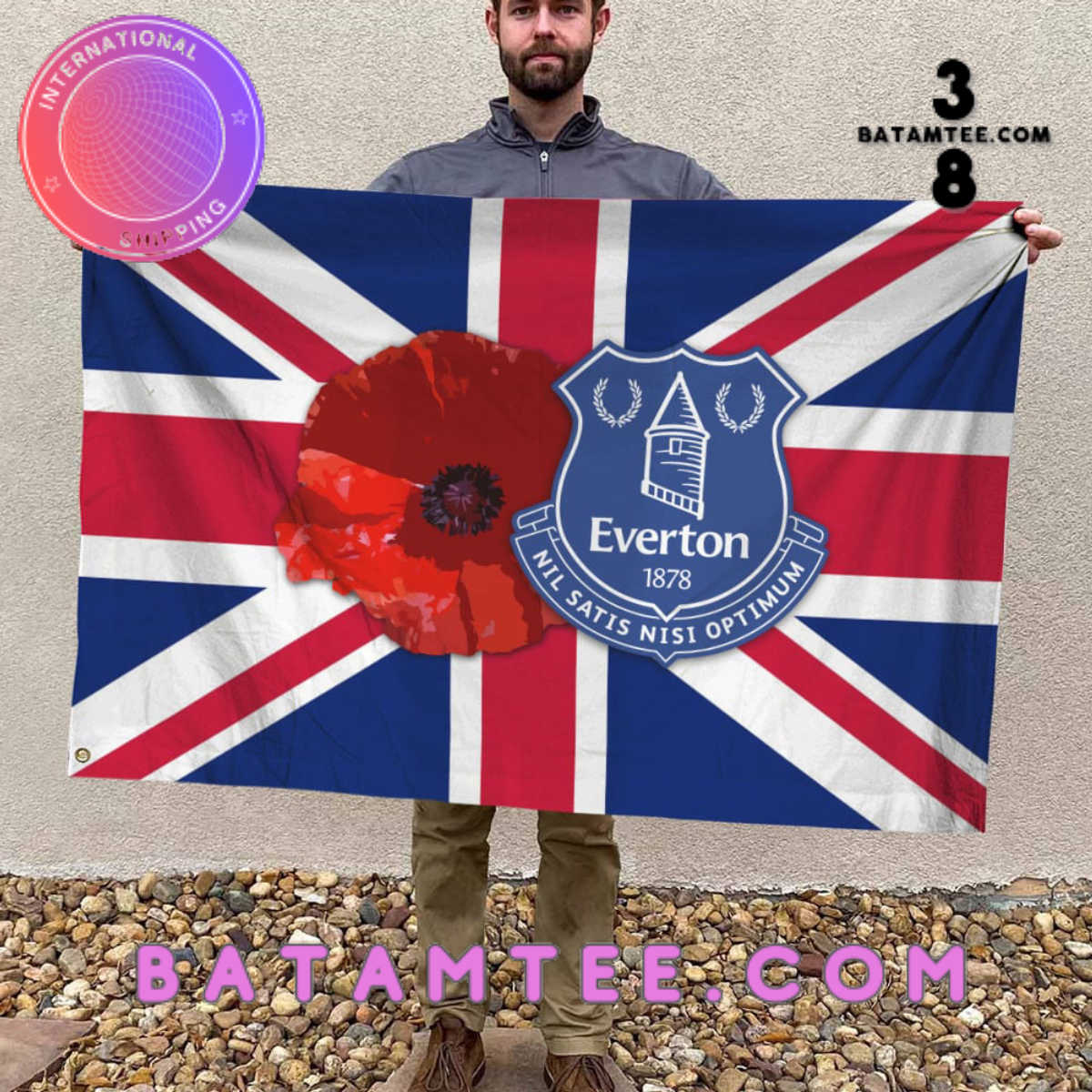 New House Everton FC flag Remembrance day collection
