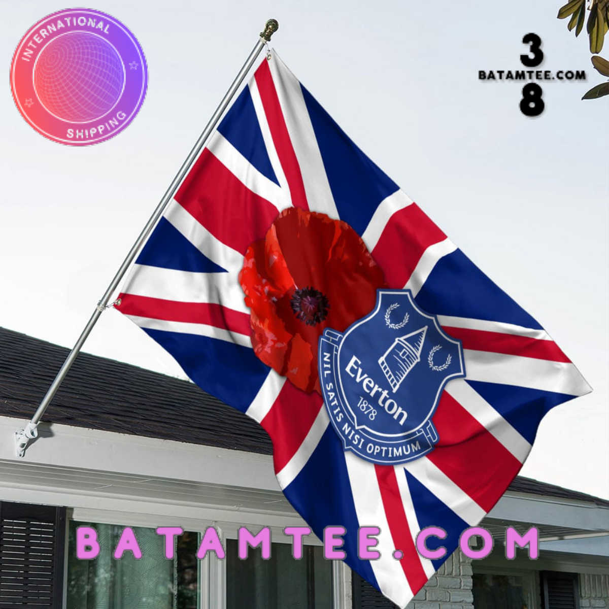New House Everton FC flag Remembrance day collection
