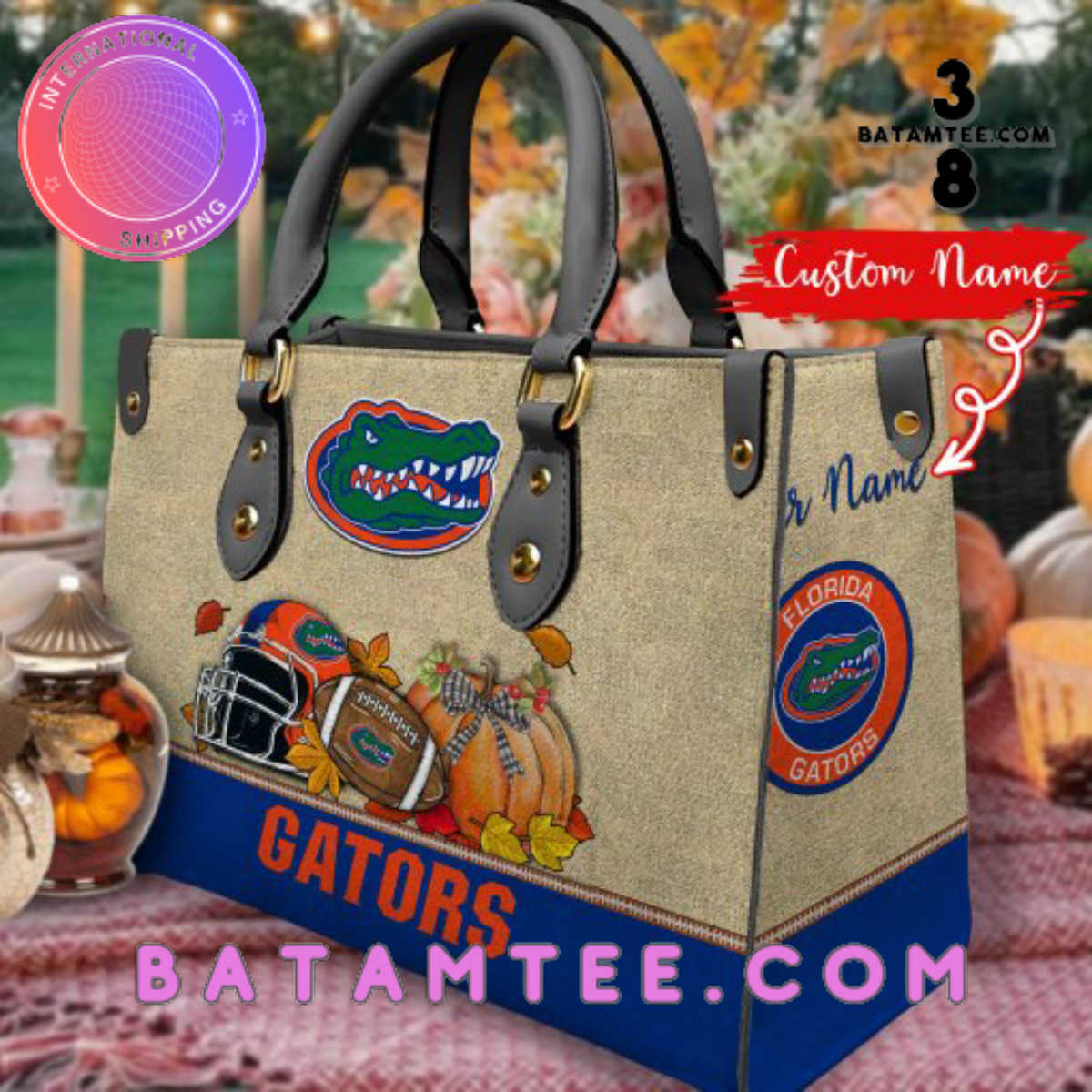 Personalized Florida Gators Autumn Women Leather Hand Bag's Overview - Batamtee Shop - Threads & Totes: Your Style Destination