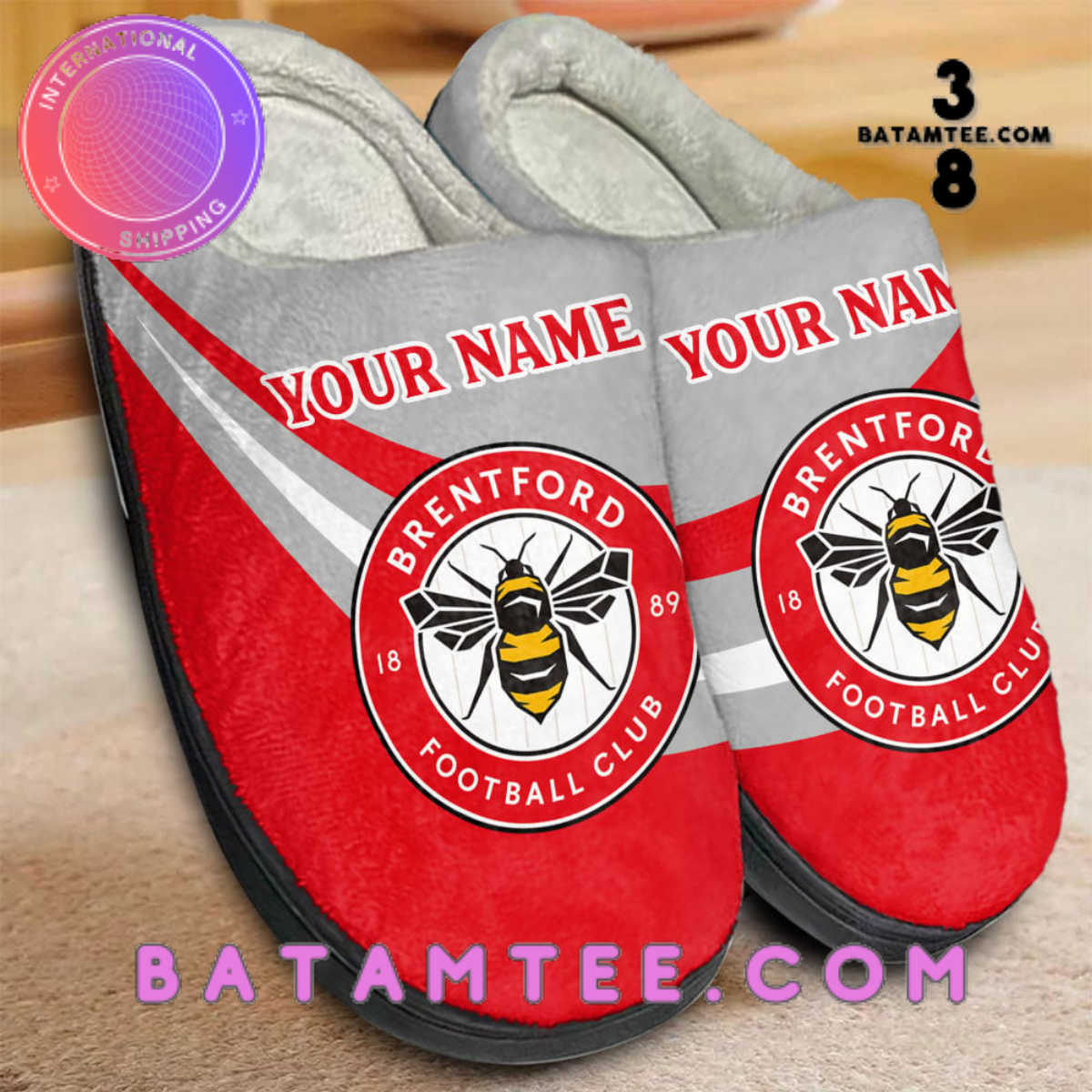 Personalized House Slippers for Brentford FC fans - Limited Edition