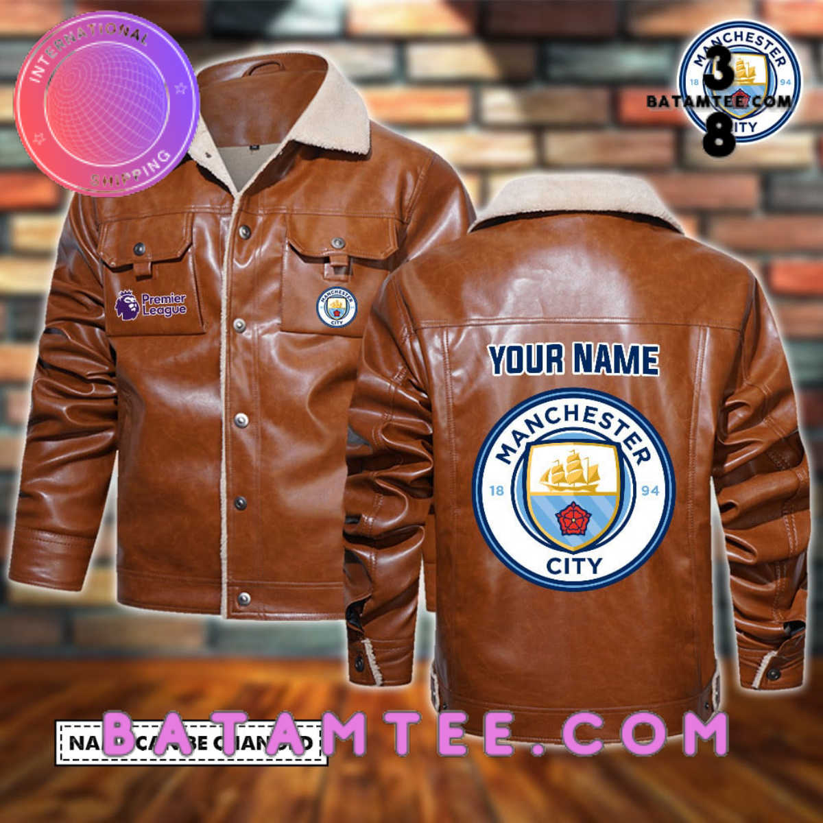 Personalized Leather jacket for Manchester City FC fans-Limited Edition's Overview - Batamtee Shop - Threads & Totes: Your Style Destination