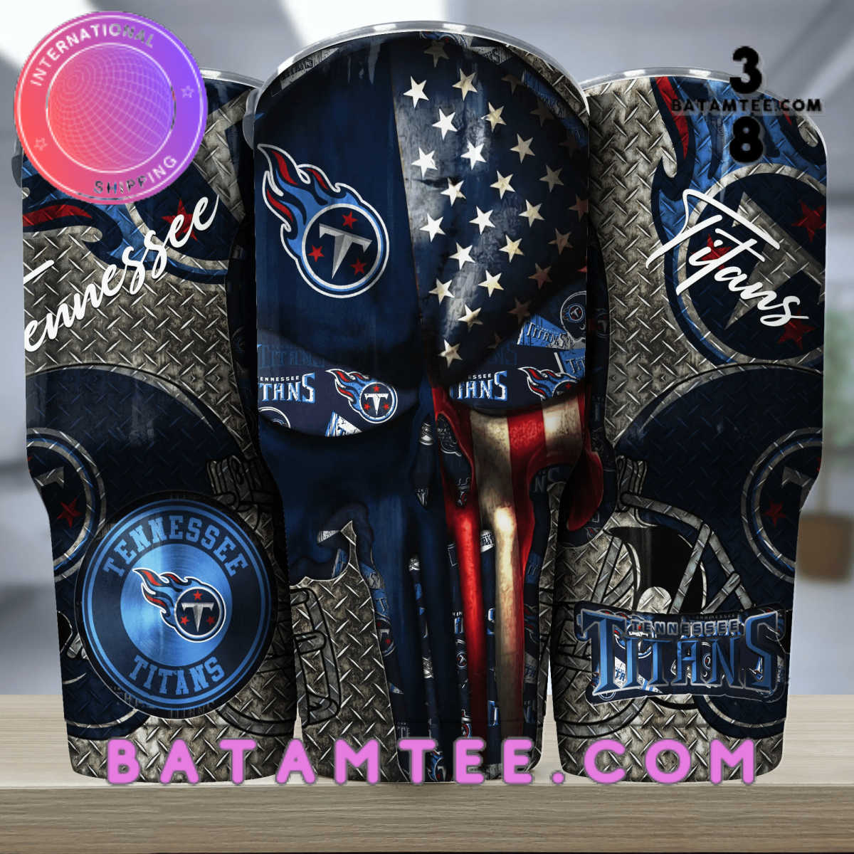 Tennessee Titans Skull Tumbler's Overview - Batamtee Shop - Threads & Totes: Your Style Destination