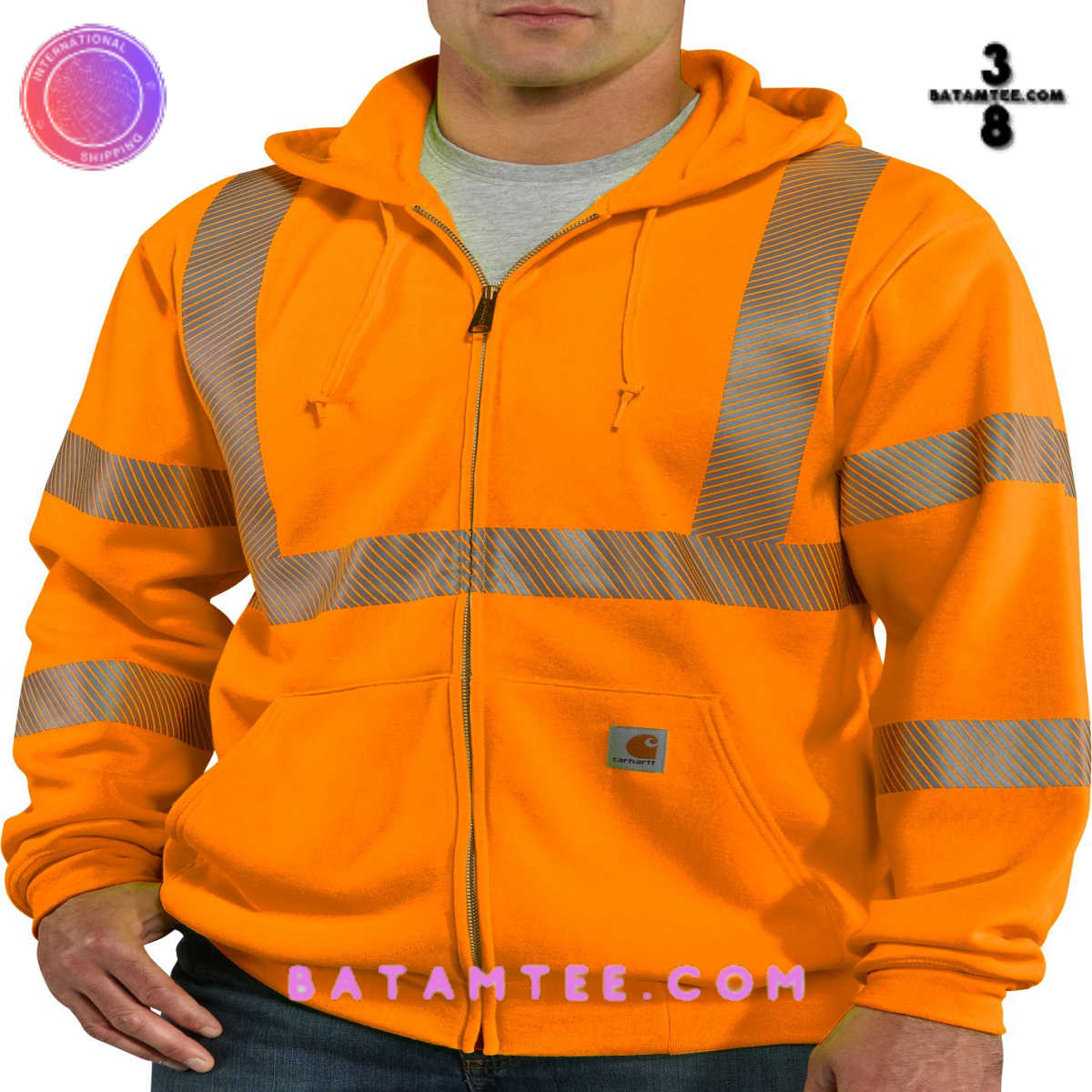 Carhartt Hi-Vis Orange Hoodie - Batamtee Shop - Threads & Totes: Your ...