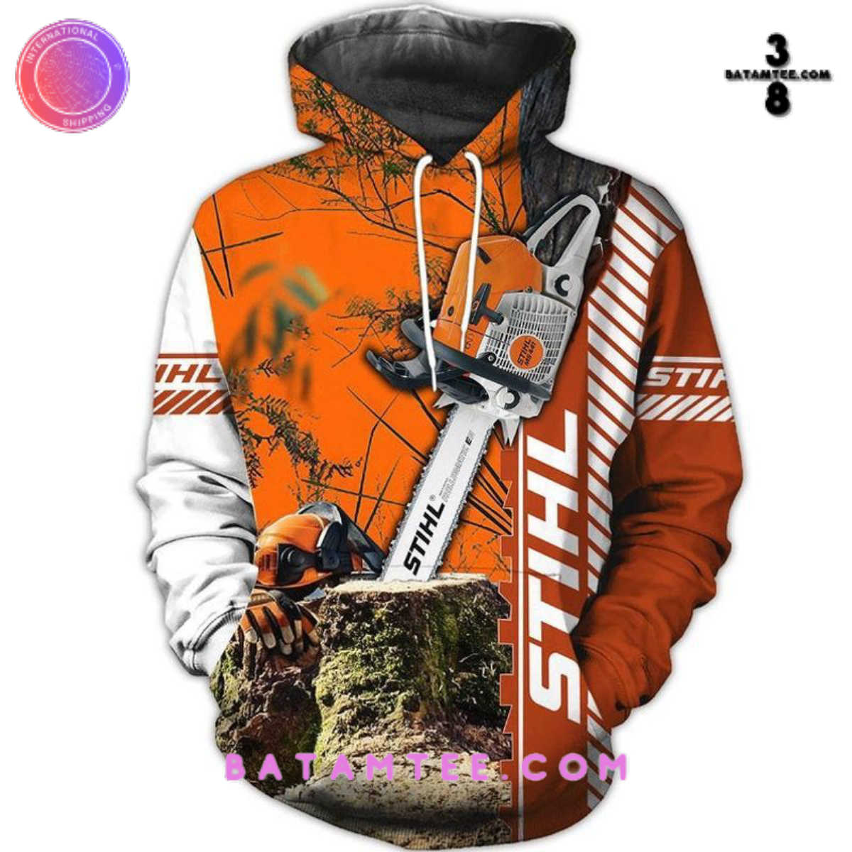 Chainsaw STIHL Full Over Printing 3D Hoodie