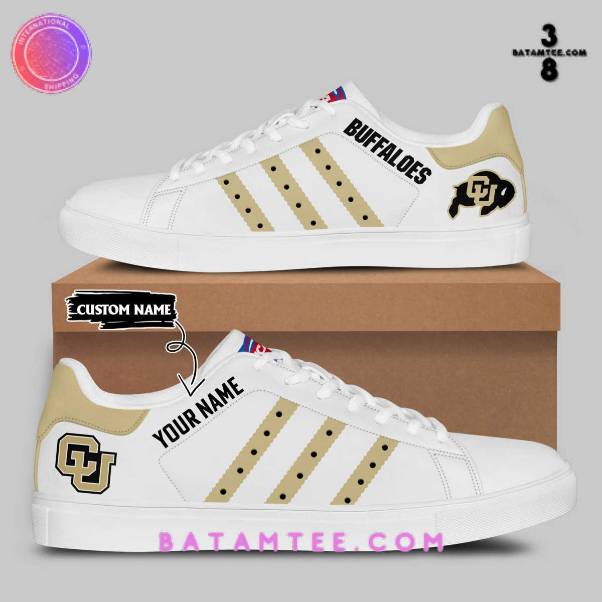 Colorado Buffaloes Football NCAA White Personalized Stan Smith Shoes's Overview - Batamtee Shop - Threads & Totes: Your Style Destination