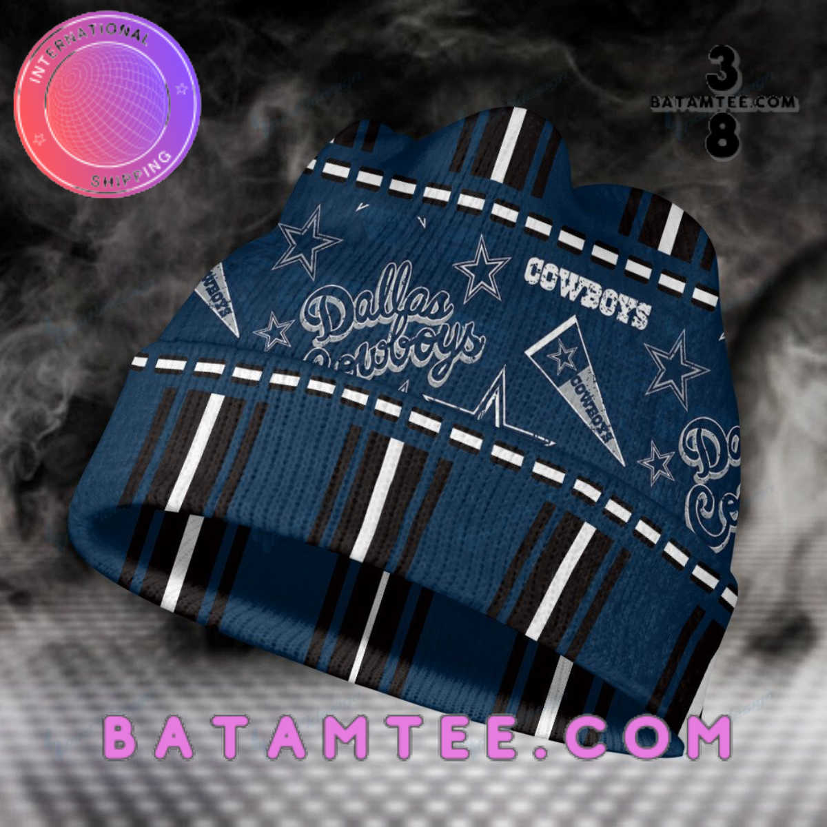 Dallas Cowboys Stripe Wool Beanie - Batamtee Shop - Threads & Totes ...