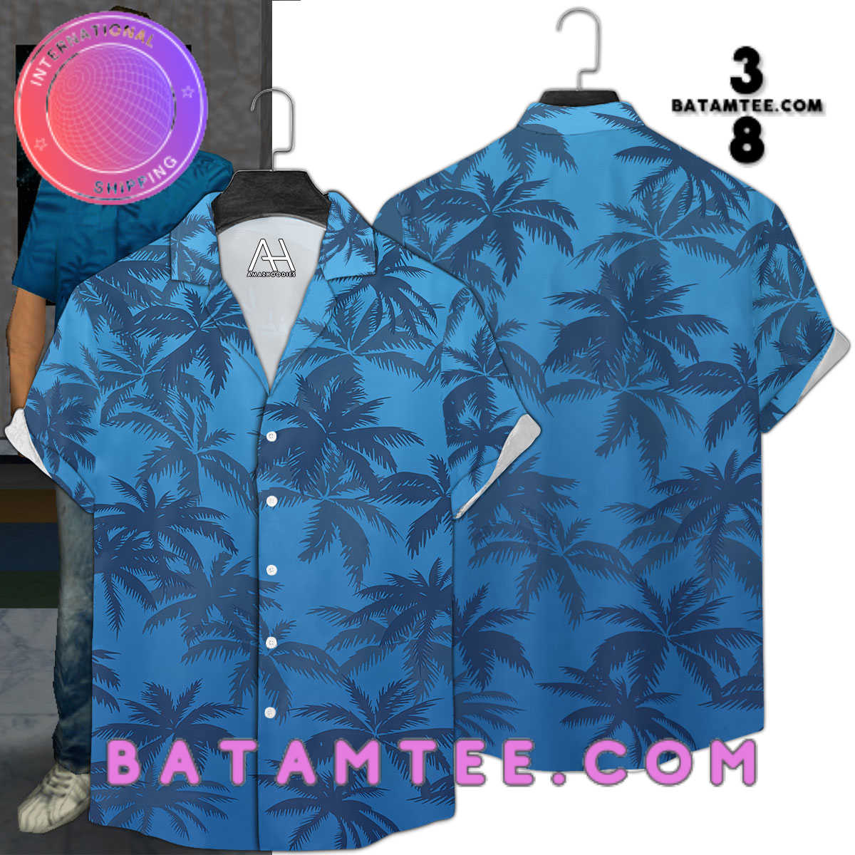 GTA Vice City Blue Hawaiian Shirt