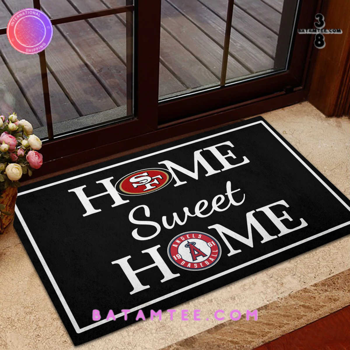 Home Sweet Home San Francisco 49ers And Angels Baseball Anti Slip Indoor Doormat's Overview - Batamtee Shop - Threads & Totes: Your Style Destination