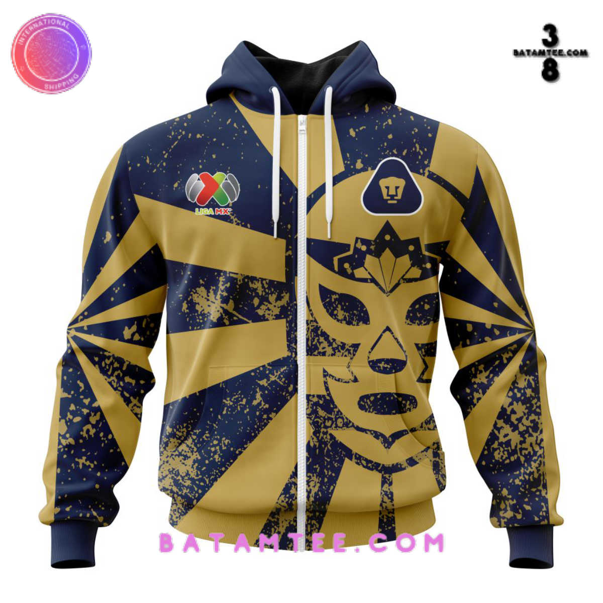 IGA MX Pumas UNAM Special Lucha Libre Design Personalized Hoodie's Overview - Batamtee Shop - Threads & Totes: Your Style Destination