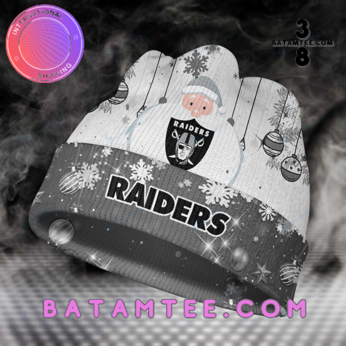 Las Raiders Vegas Santa Christmas Wool Beanie - Batamtee Shop - Threads ...