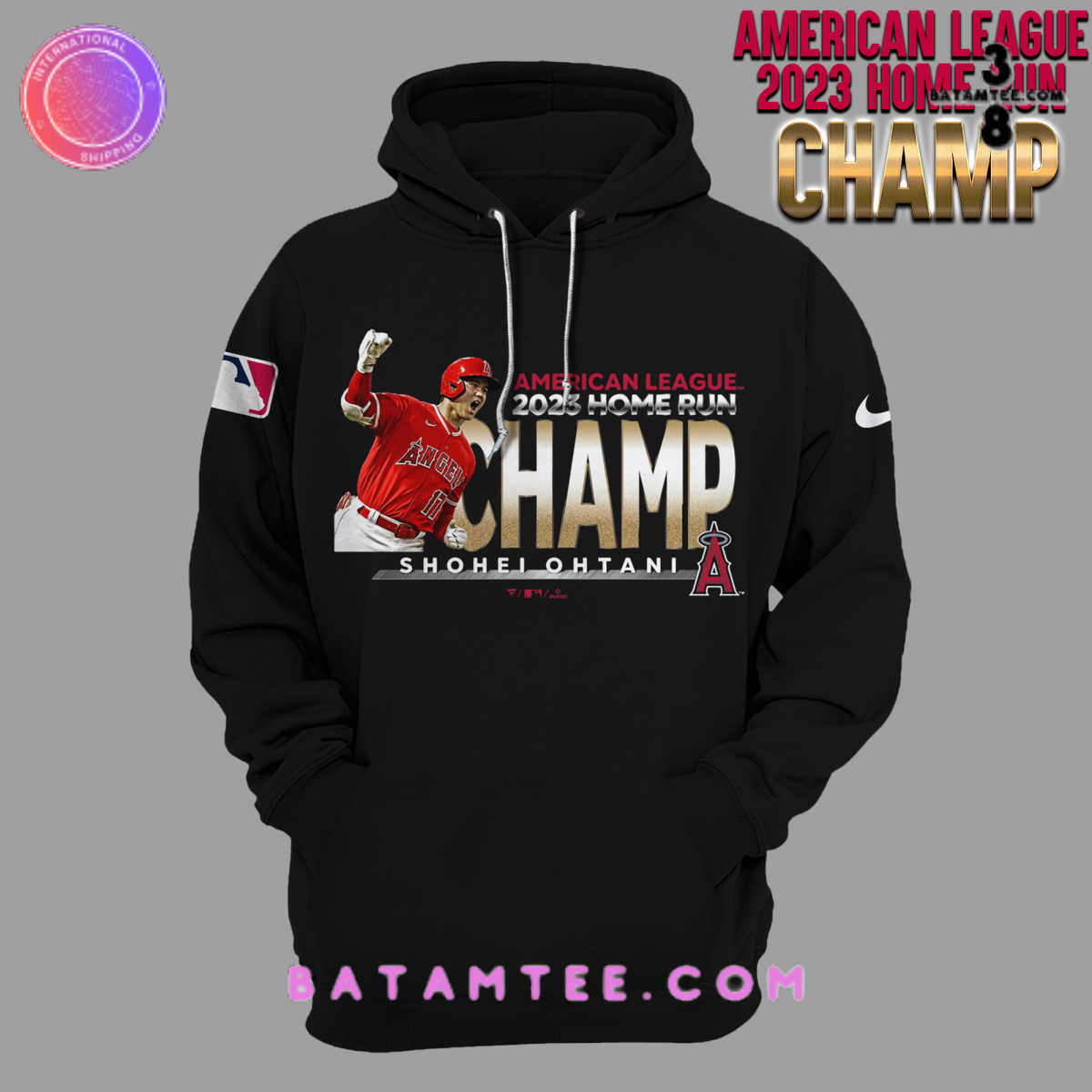 Los Angeles Angels Shohei Ohtani 2023 Home Run Champ Black Hoodie's Overview - Batamtee Shop - Threads & Totes: Your Style Destination