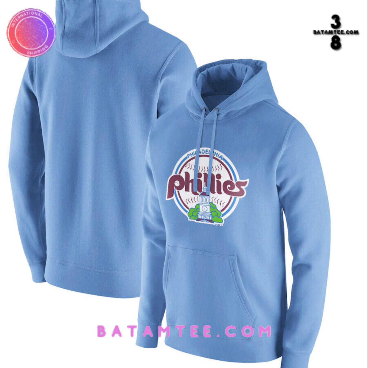 Philadelphia Phillies Blue Hoodie MLB Vintage
