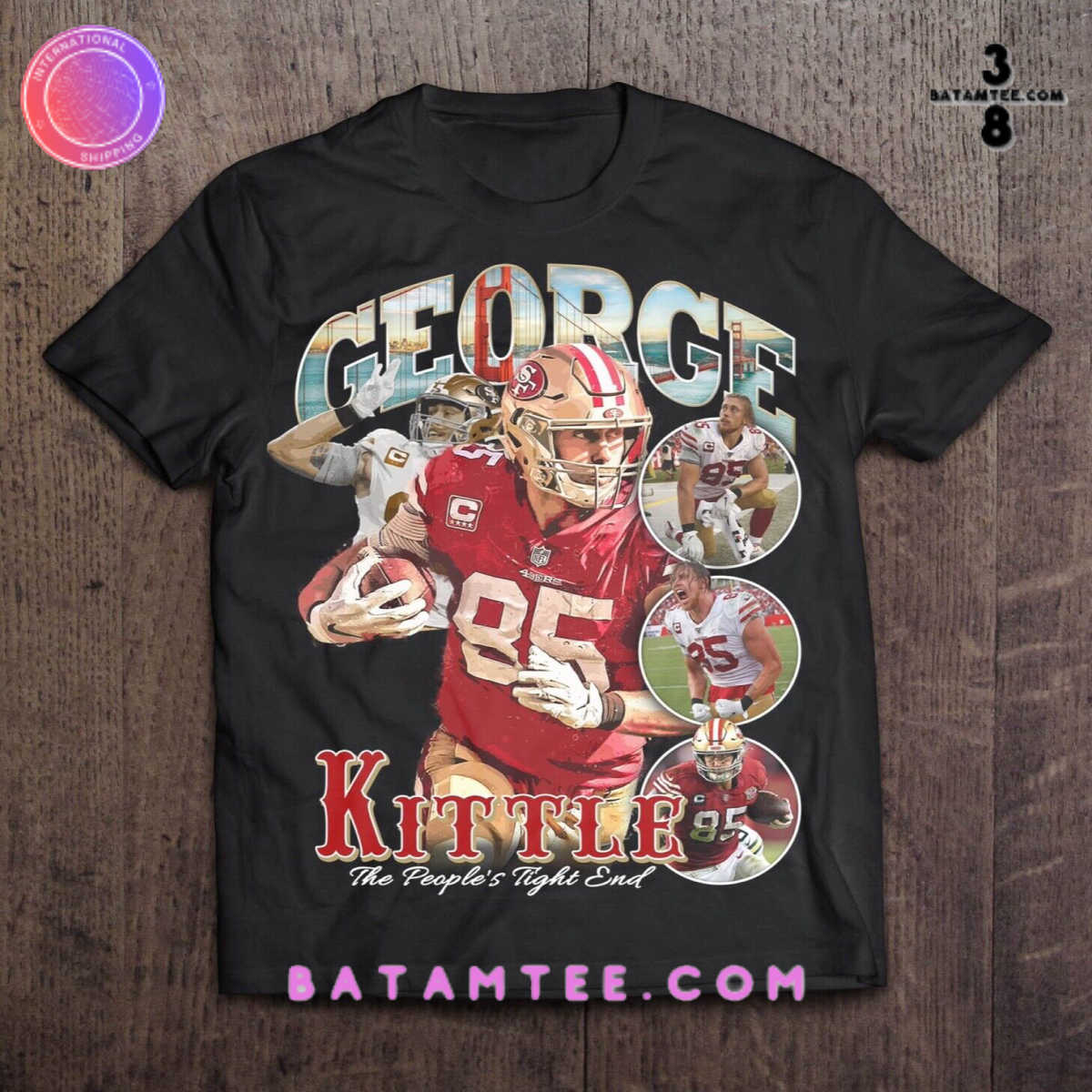 San Francisco 49ers George Kittle Vintage Tribute T-Shirt Litmited Edition