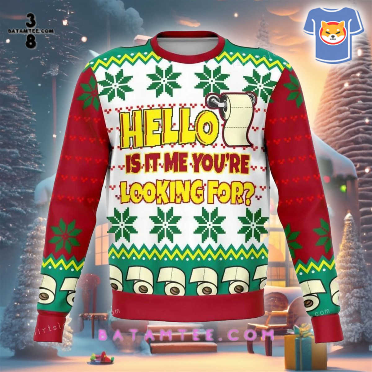 Tissue Hello Ugly Christmas Sweater's Overview - Batamtee Shop - Threads & Totes: Your Style Destination